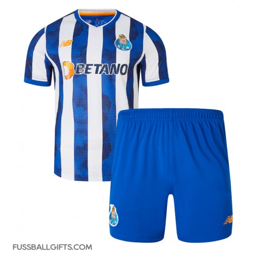 Porto Fußballbekleidung Heimtrikot Kinder 2024-25 Kurzarm (+ kurze hosen)